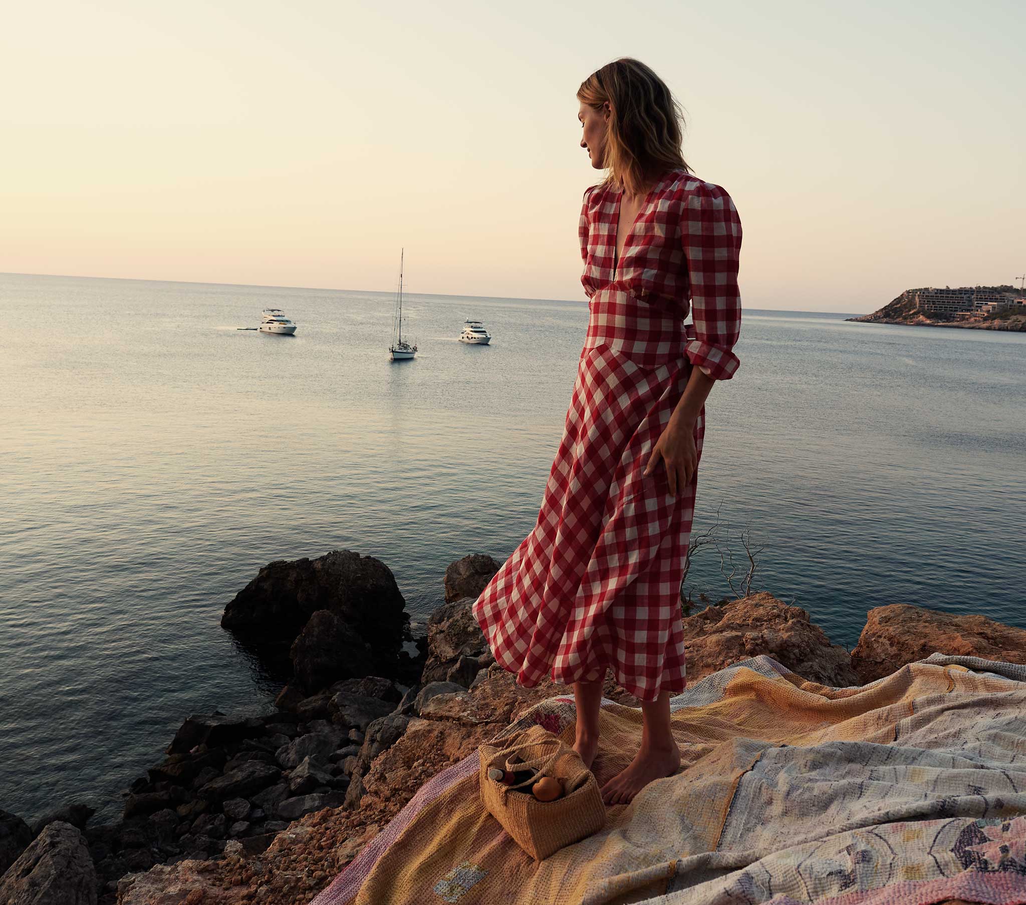 HMD -- CHARLESTON DRESS -- ST OUEN SWEET CHERRY PLAID