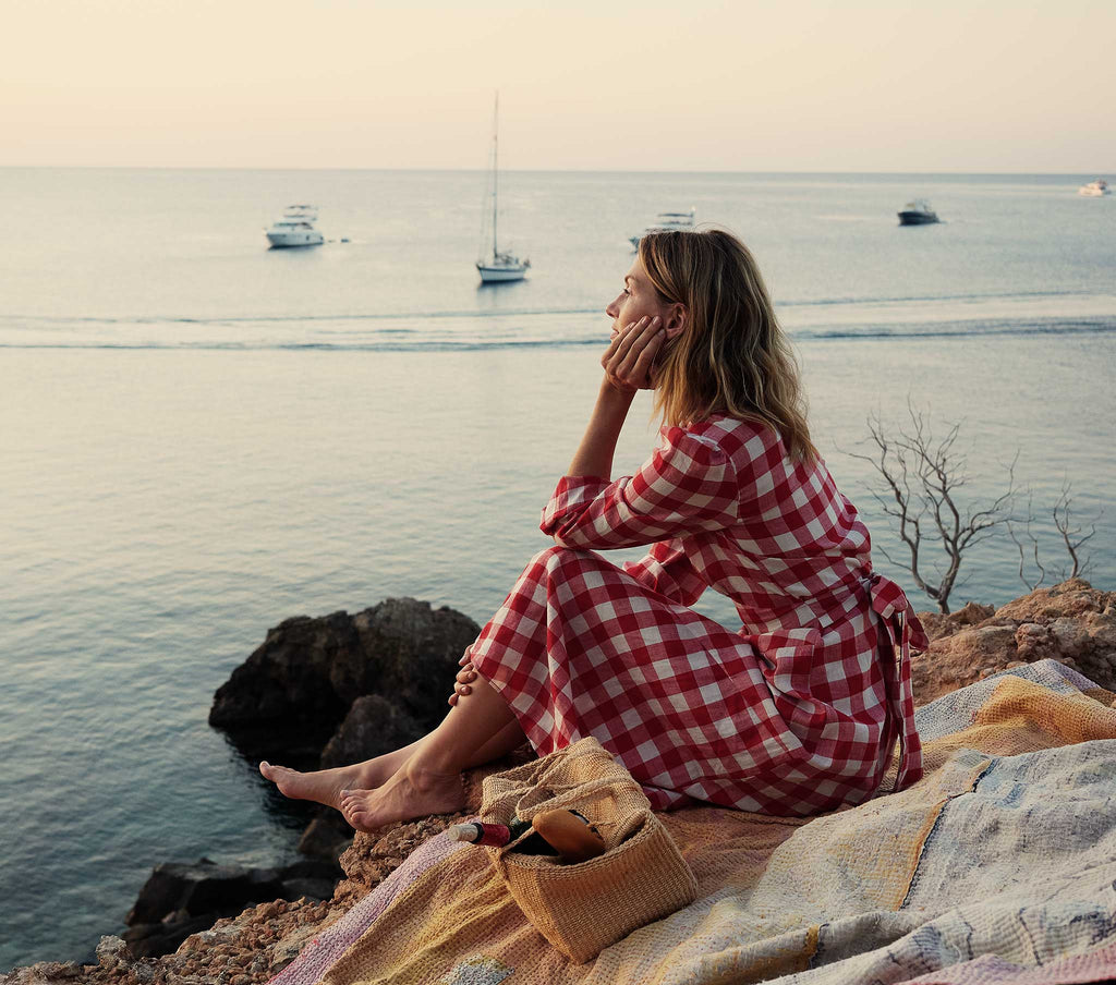 HMD -- CHARLESTON DRESS -- ST OUEN SWEET CHERRY PLAID