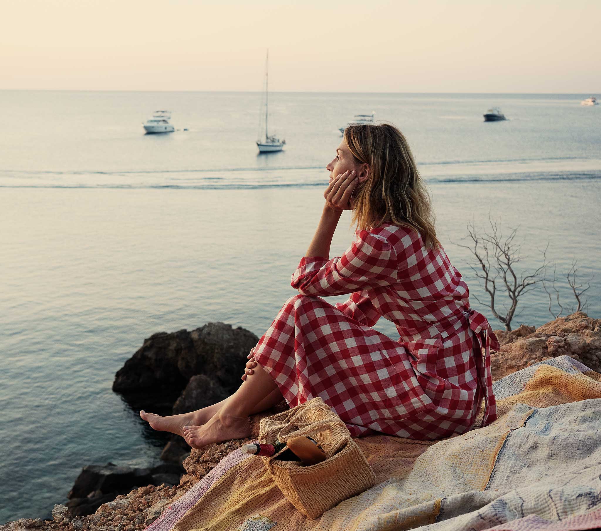 HMD -- CHARLESTON DRESS -- ST OUEN SWEET CHERRY PLAID