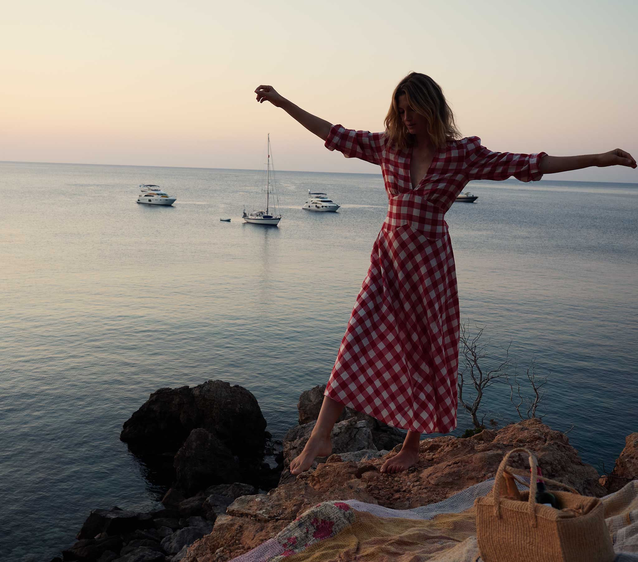 HMD -- CHARLESTON DRESS -- ST OUEN SWEET CHERRY PLAID
