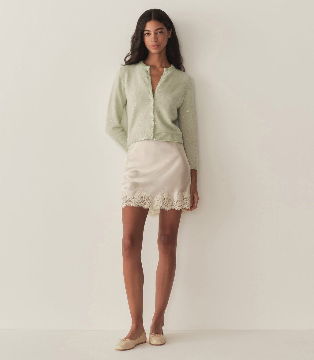 HMD -- PAILLETTE CARDIGAN -- MINT TEA