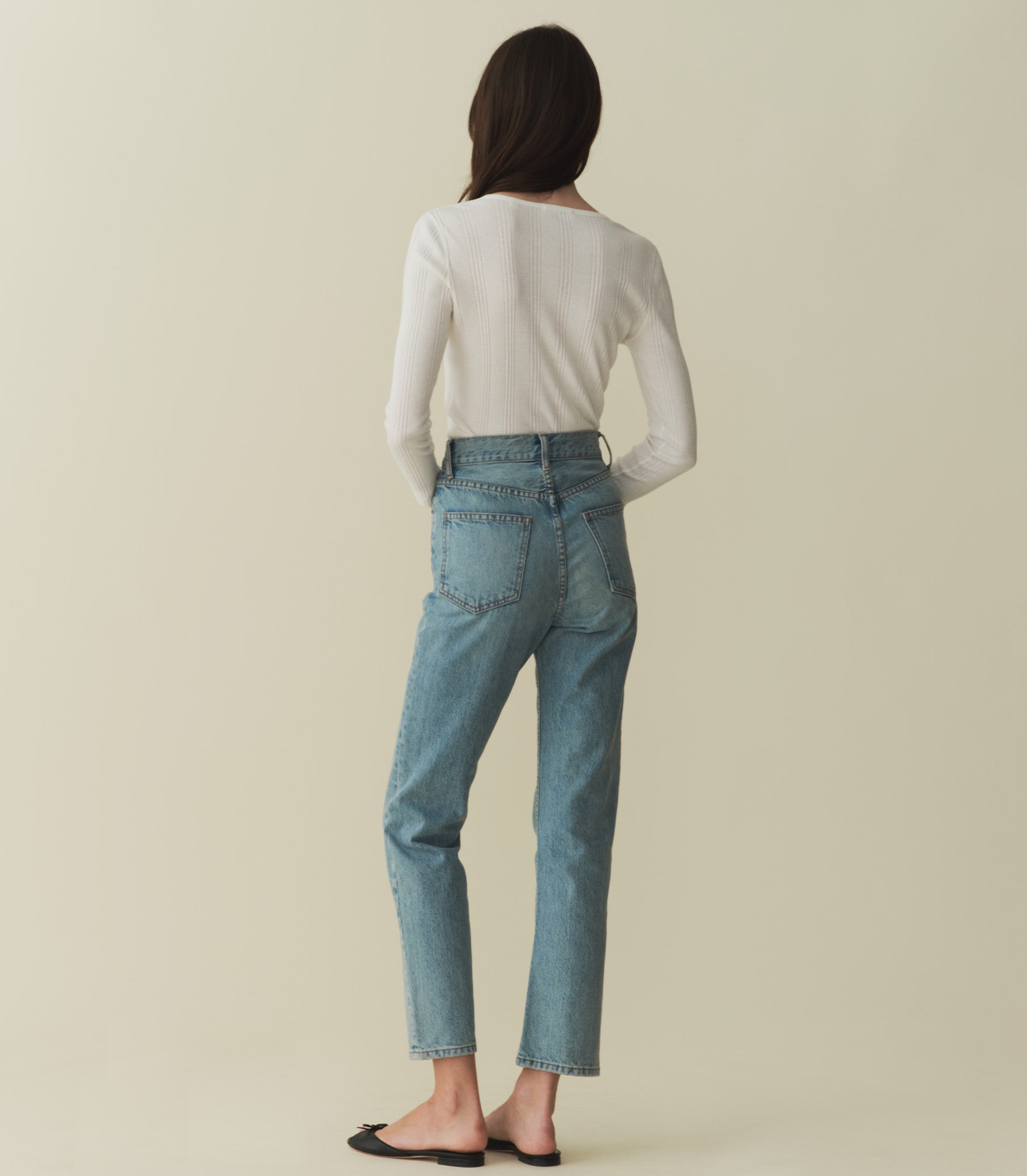 HMD -- PAOLA CASHMERE BLEND TEE -- SALT