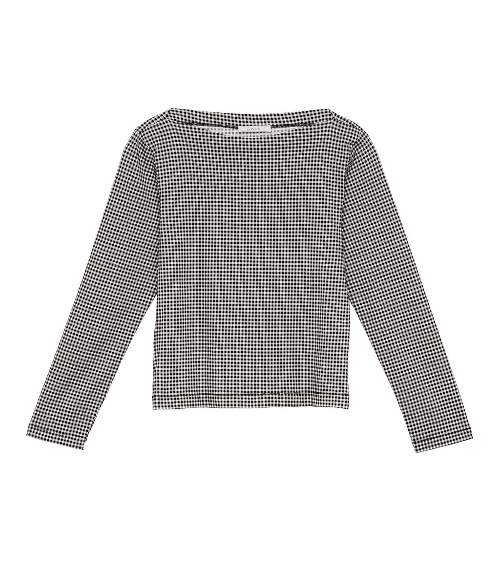HMD -- PAULETTE TEE -- NOIR LA MADDALENA GINGHAM