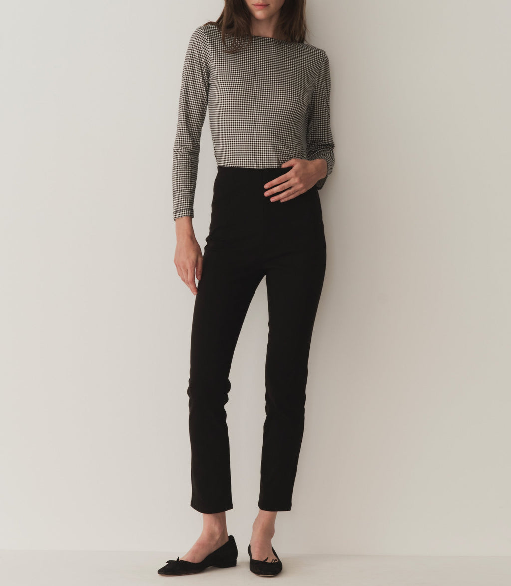 HMD -- PAULETTE TEE -- NOIR LA MADDALENA GINGHAM