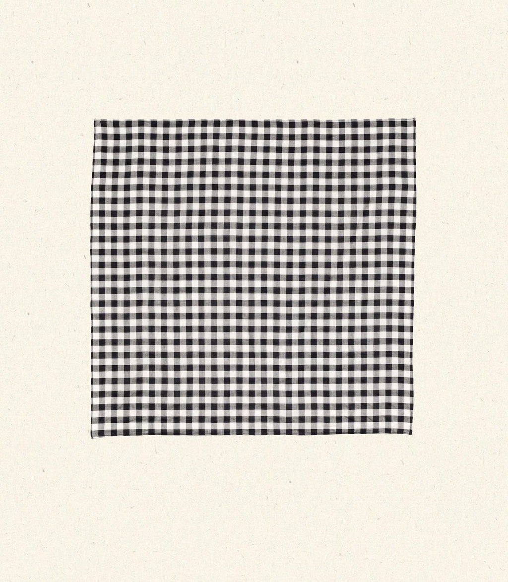 HMD -- PETIT PENNY BANDANA -- BLACK MARILYN GINGHAM