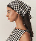 HMD -- PETIT PENNY BANDANA -- BLACK MARILYN GINGHAM