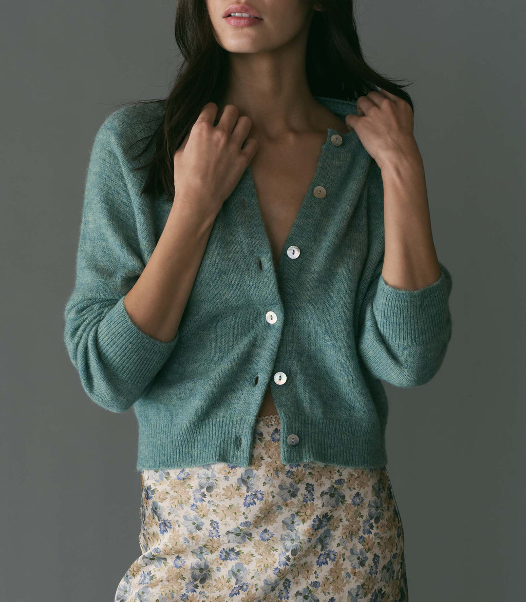HMD -- PETRA CARDIGAN -- BLEU MENTHE