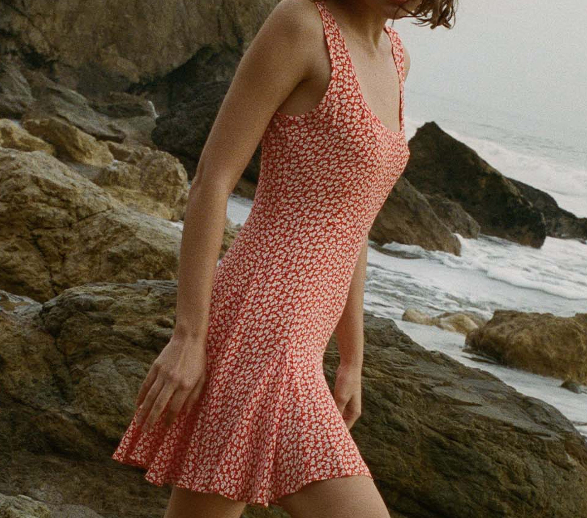 HMD -- PORTO DRESS -- ORANGE HILLSIDE BLOOM