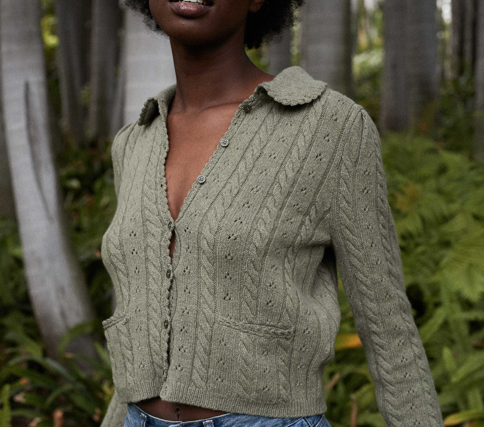 HMD -- POSEY CARDIGAN SWEATER -- FERN