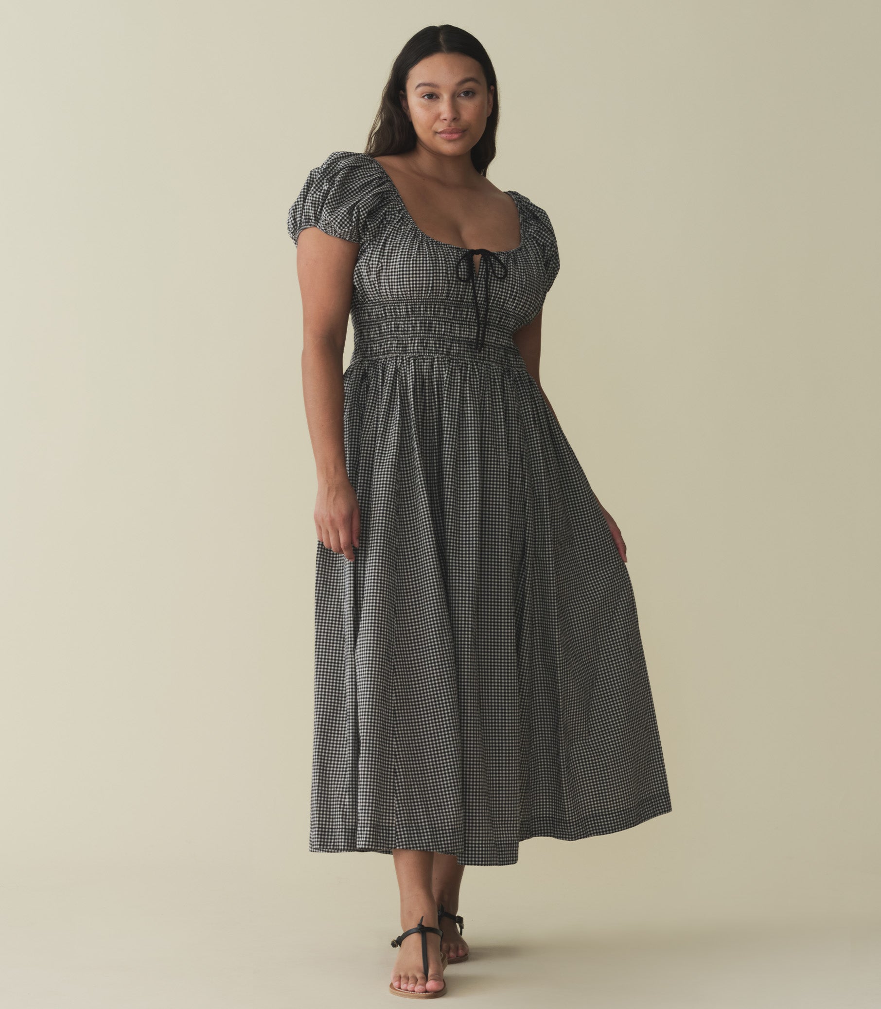 HMD -- QUINN DRESS -- LA MADDALENA GINGHAM