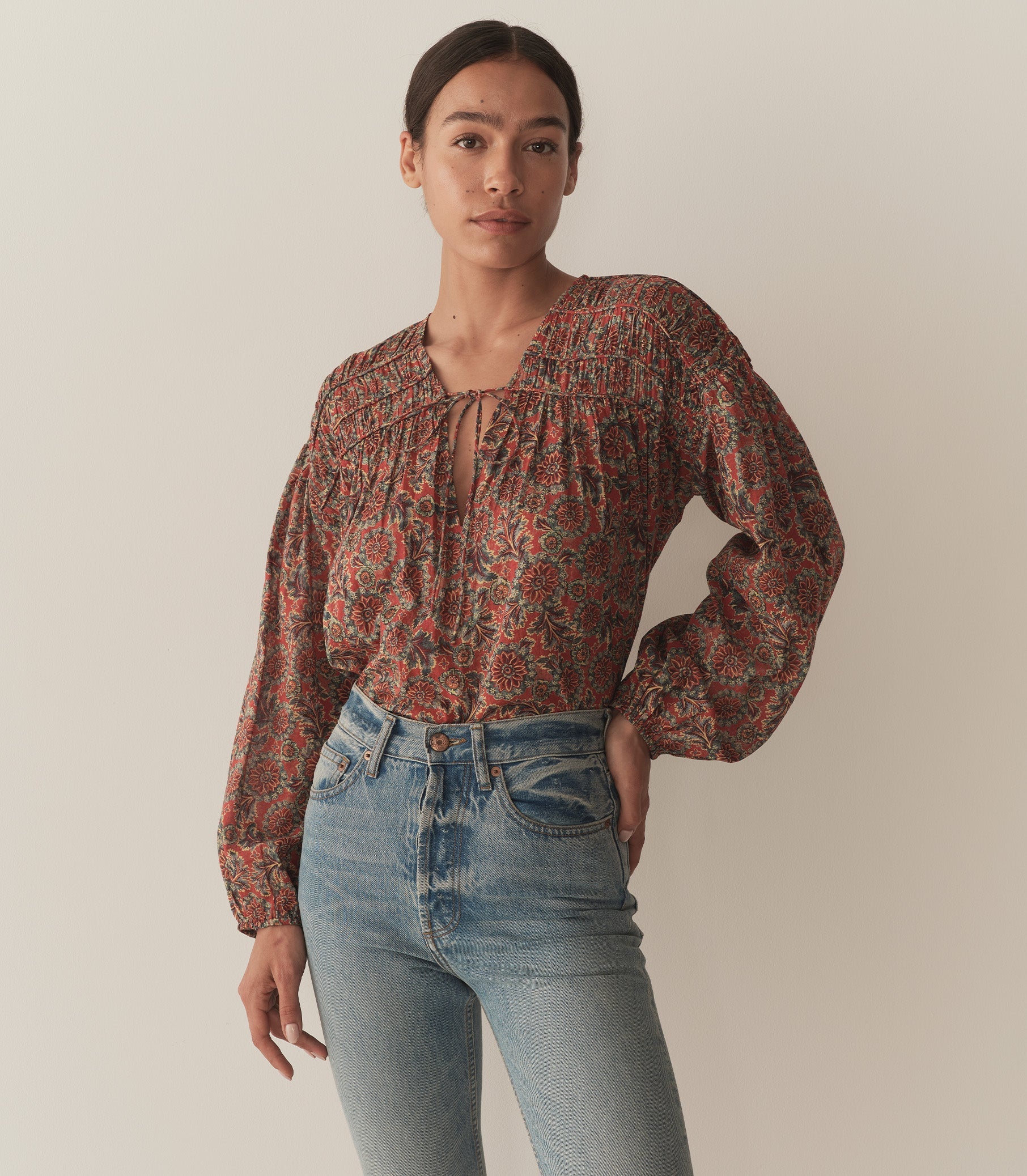 HMD -- RENELLE TOP -- L'ORANGE SOLEIL FLEURIT