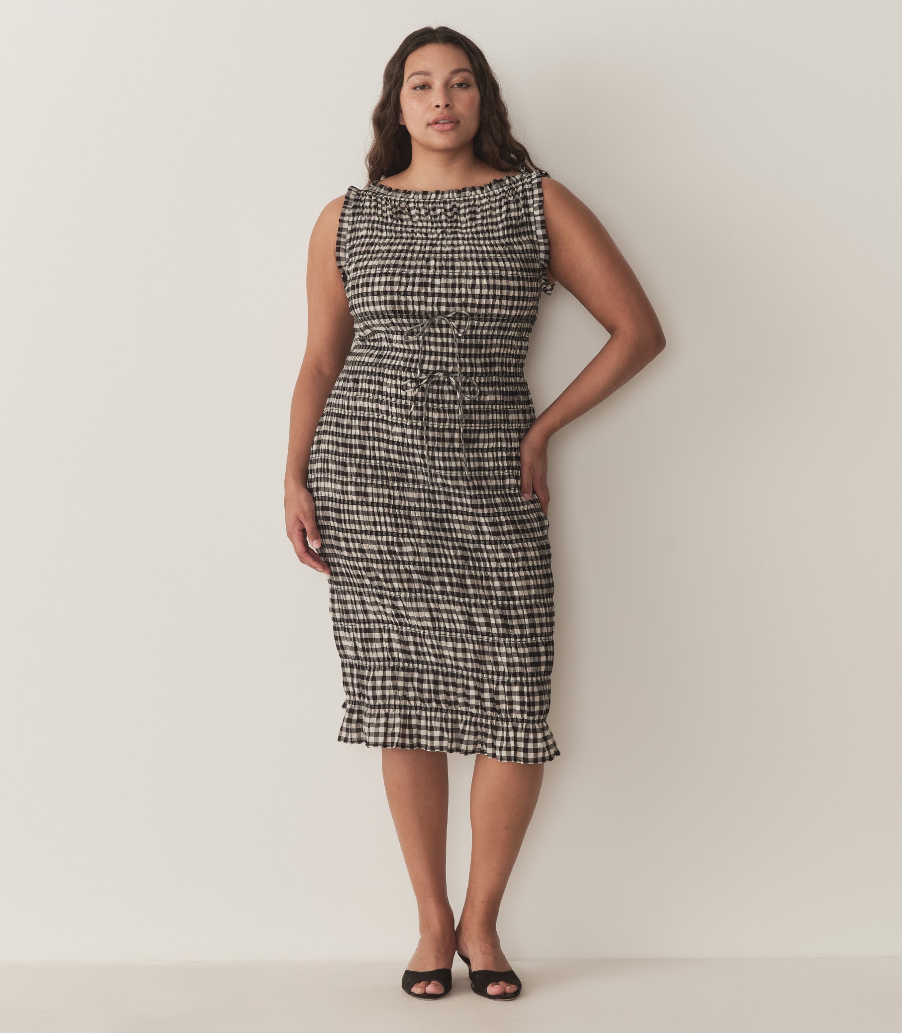 HMD -- ROSELLA DRESS -- NOIR GRETA GINGHAM