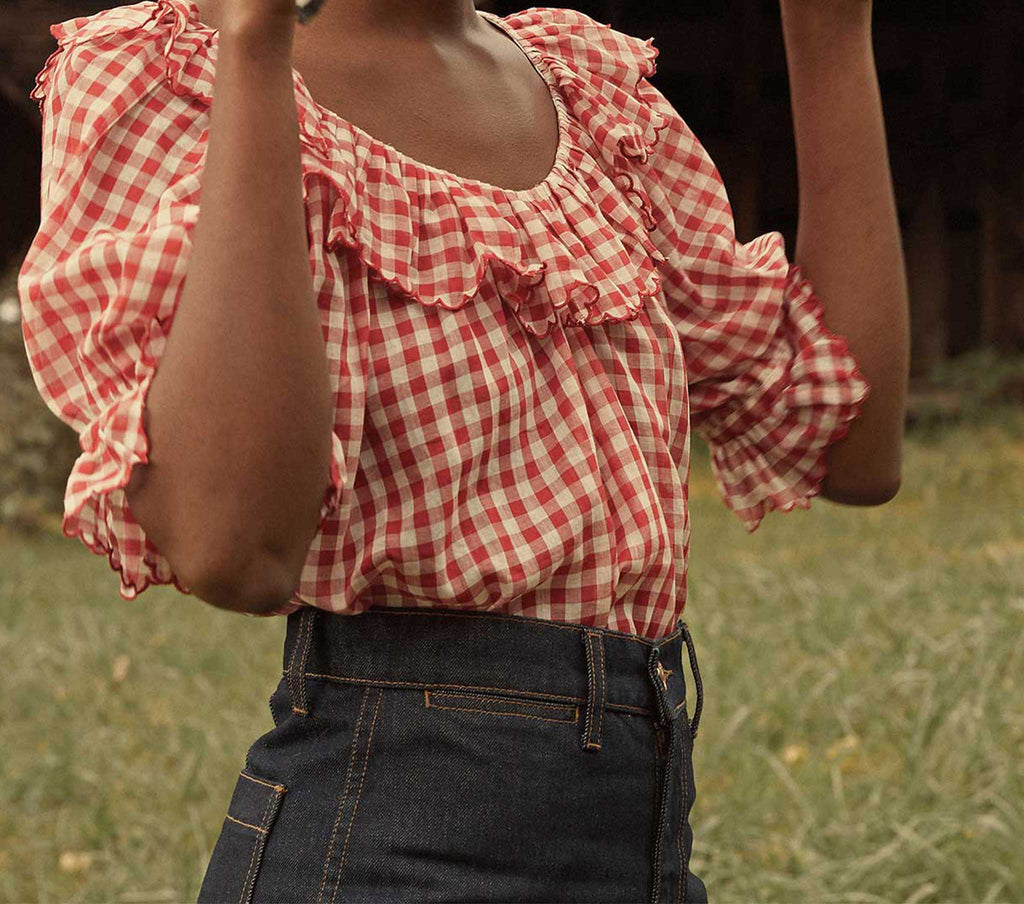 HMD -- SAMARA TOP -- CHERRY GINGHAM