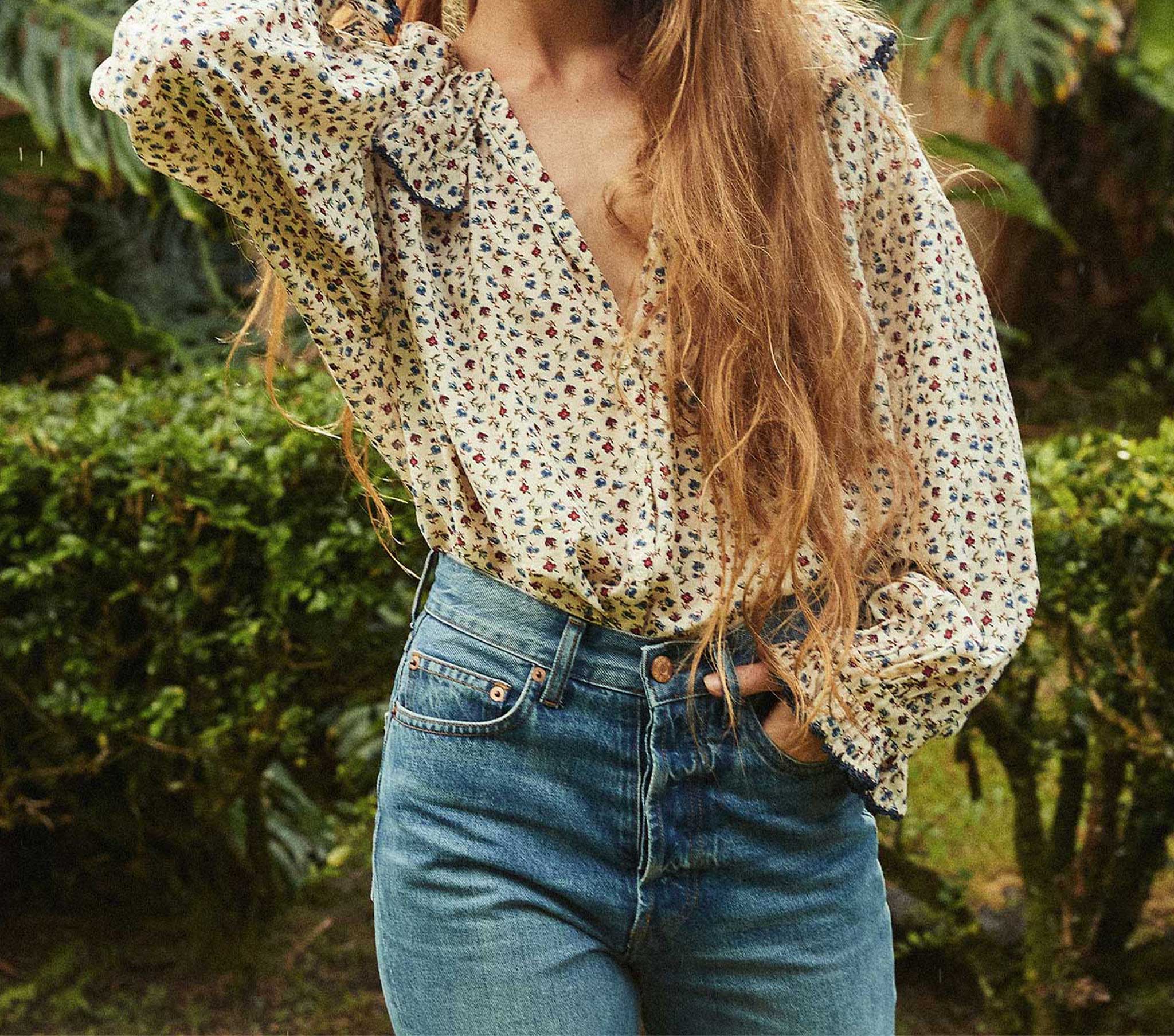 HMD -- SEYCHELLE TOP -- WILD BAYBERRY BLOOM