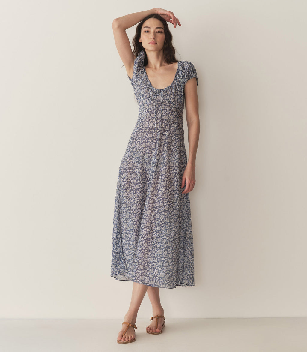 HMD -- SOFIA DRESS -- BLUE PORCELAIN TEA FLORAL