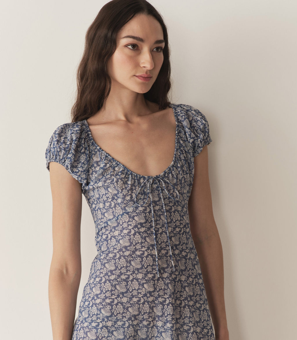 HMD -- SOFIA DRESS -- BLUE PORCELAIN TEA FLORAL