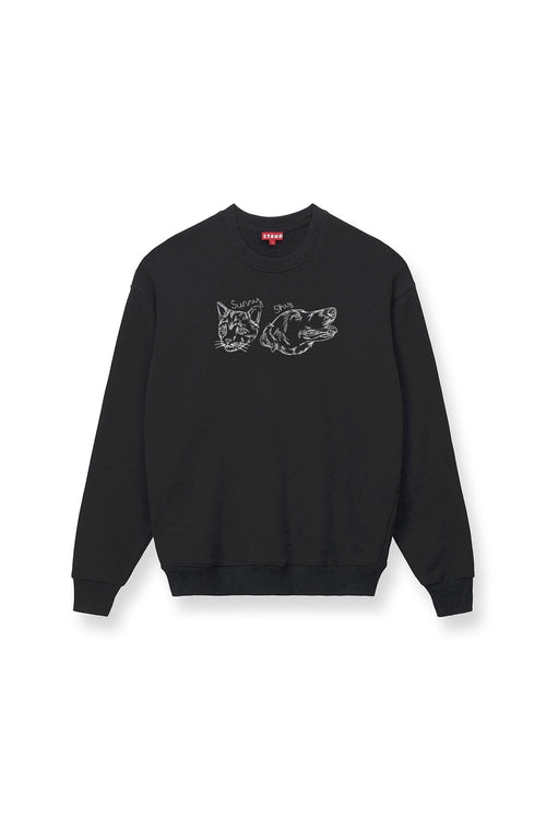 CUSTOM STAUD x C.BONZ OVERSIZED SWEATSHIRT | BLACK