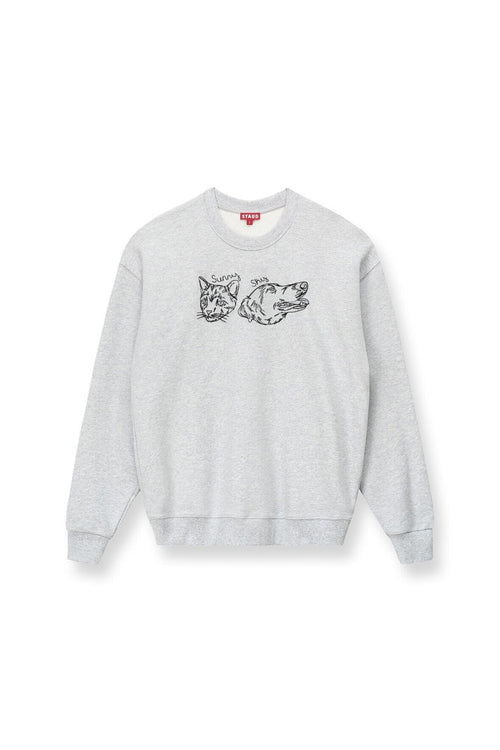 CUSTOM STAUD x C.BONZ OVERSIZED SWEATSHIRT | GREY