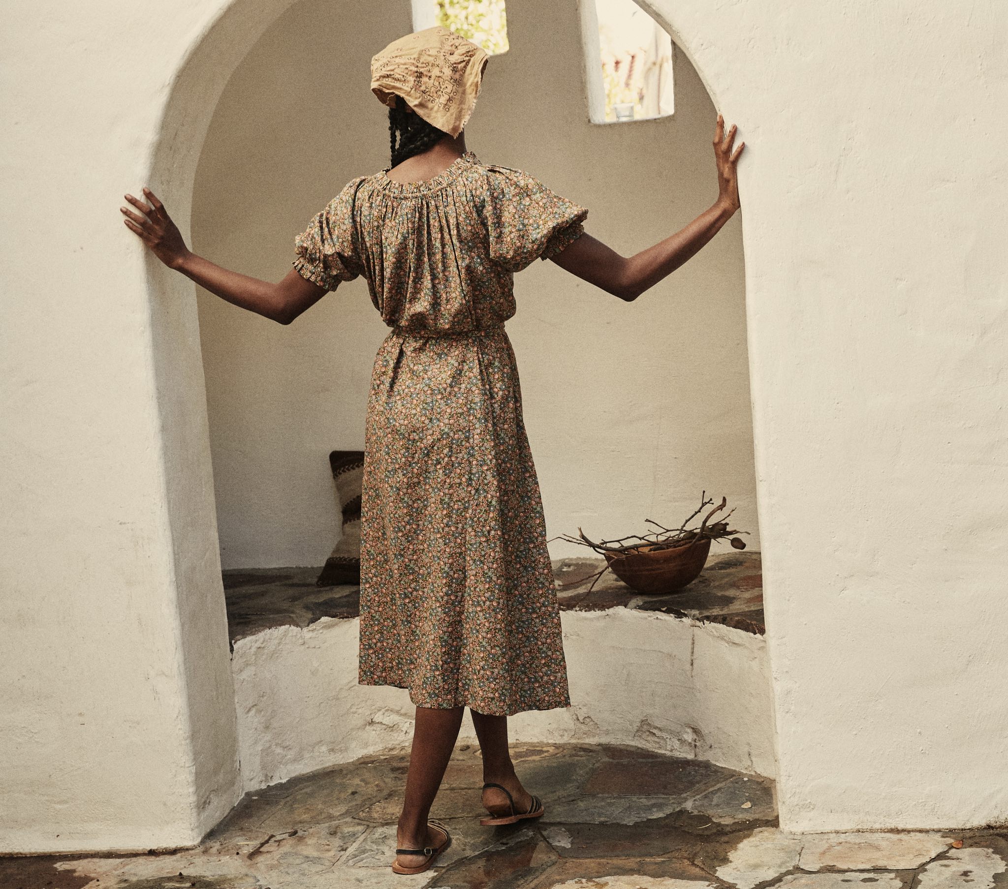 HMD -- SAFFLOWER DRESS -- YELLOW LAUREL CANYON ROSE