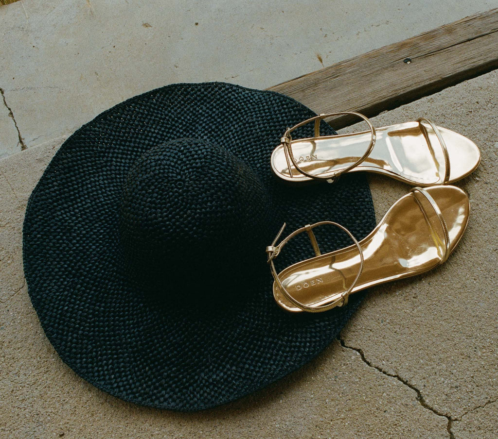 HMD -- TAFT HAT -- BLACK RAFFIA