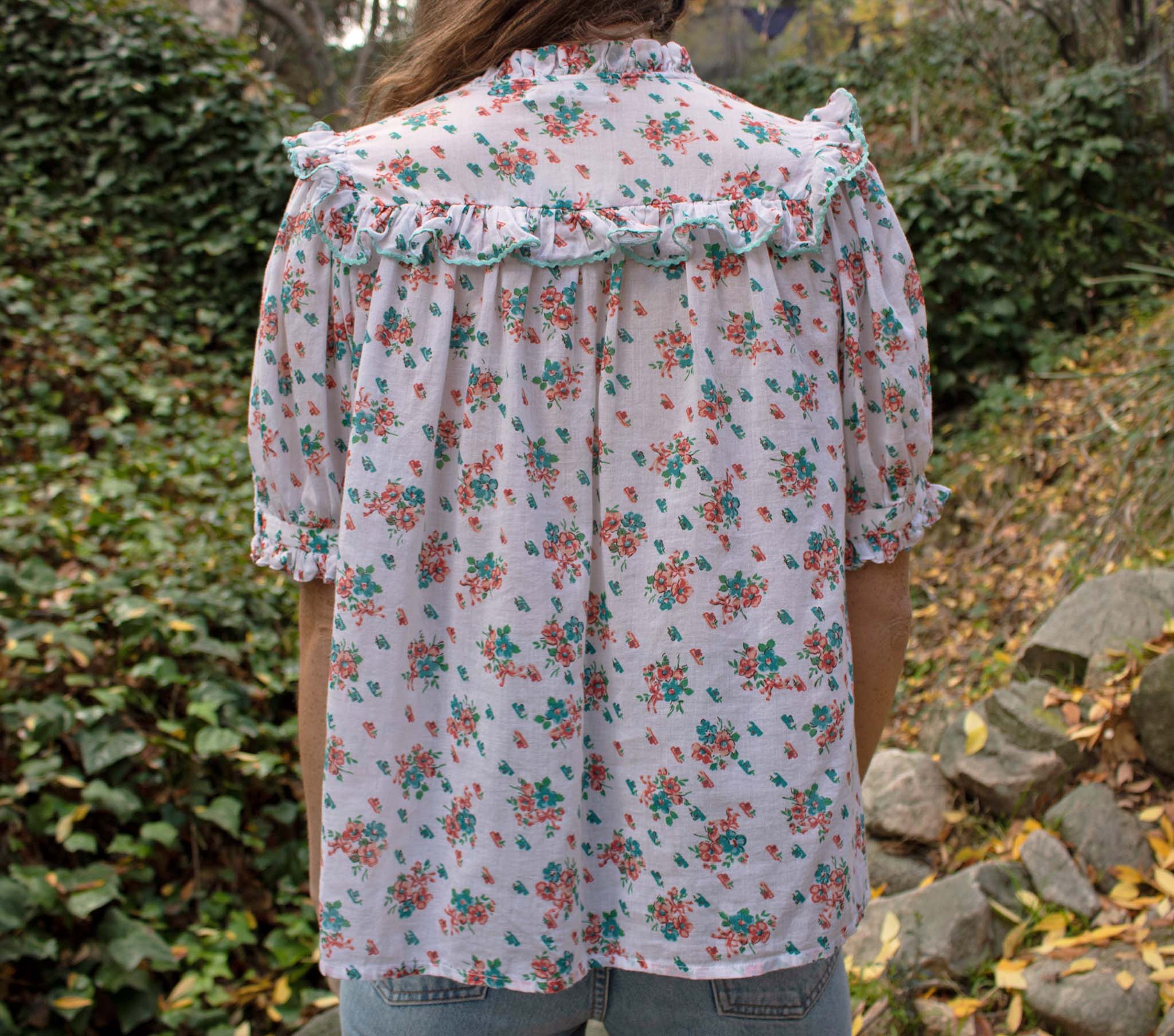 HMD -- TANGELO TOP -- FLEUR DE ROSETTE PRINT