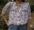 HMD -- TANGELO TOP -- FLEUR DE ROSETTE PRINT