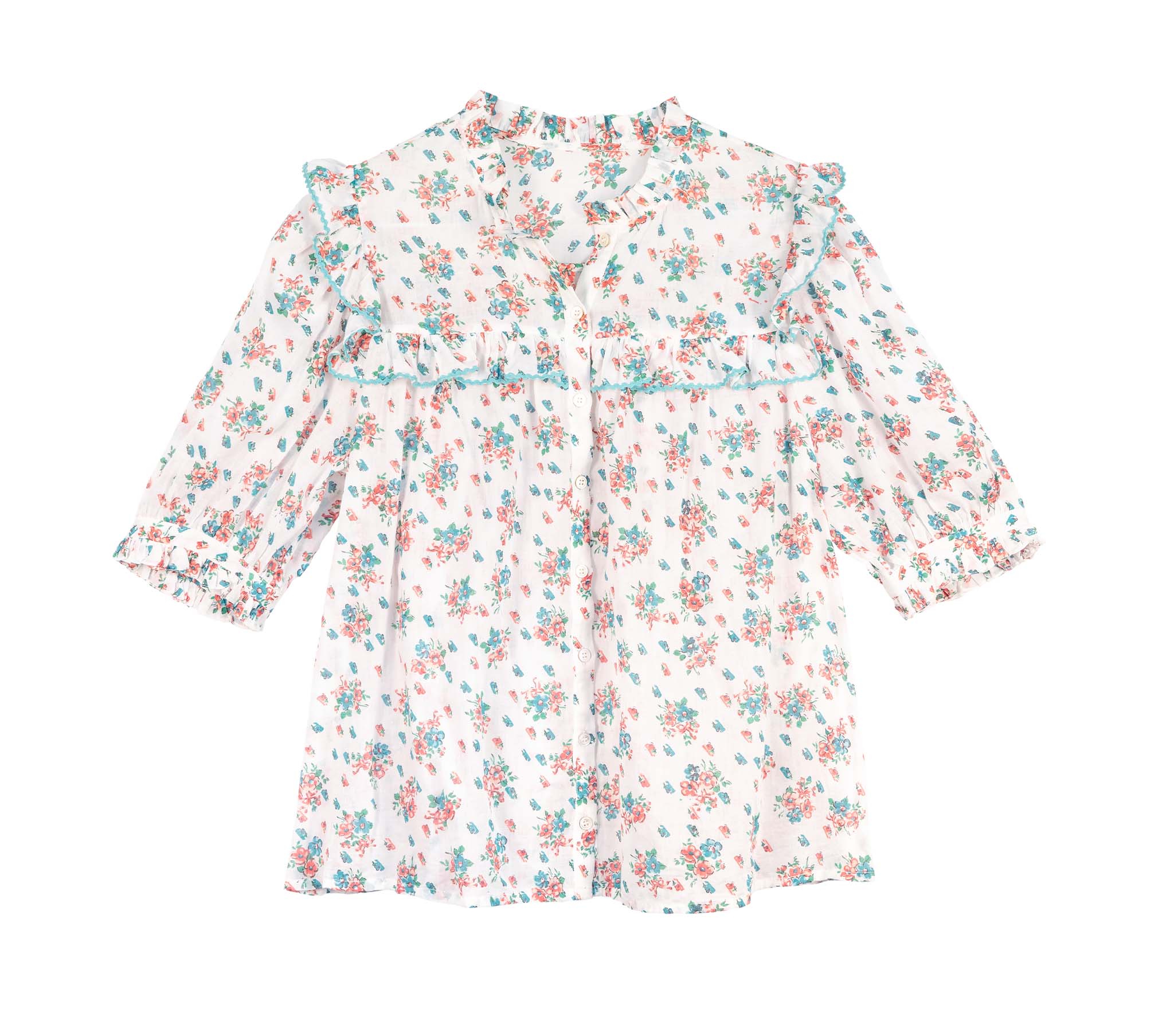 HMD -- TANGELO TOP -- FLEUR DE ROSETTE PRINT