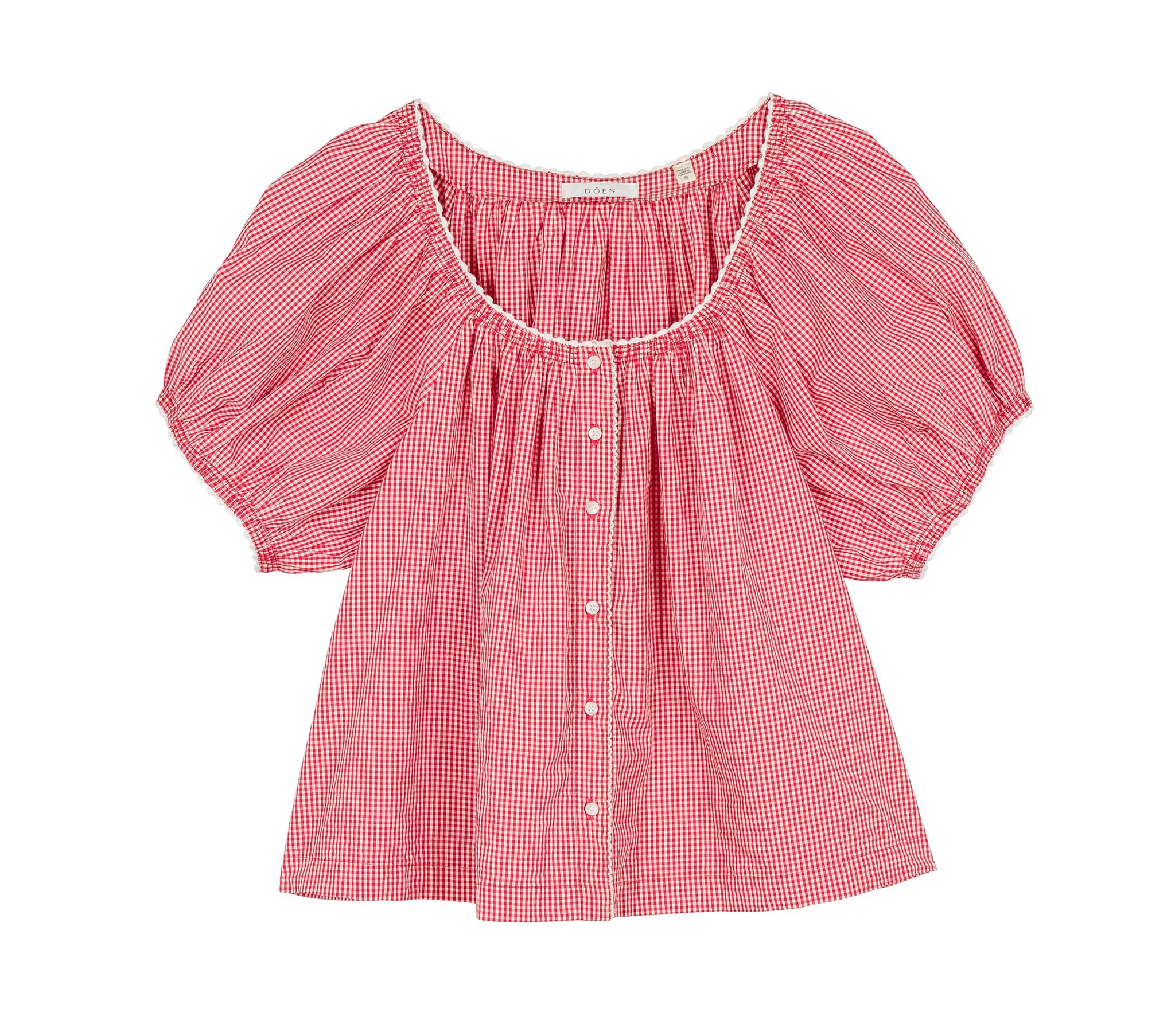 HMD -- TENNESSEE TOP -- CERISE PARIS GINGHAM