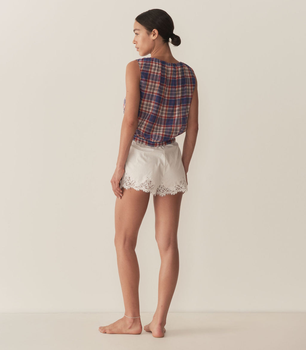 HMD -- THEO TOP -- COTE D'AZUR PLAID