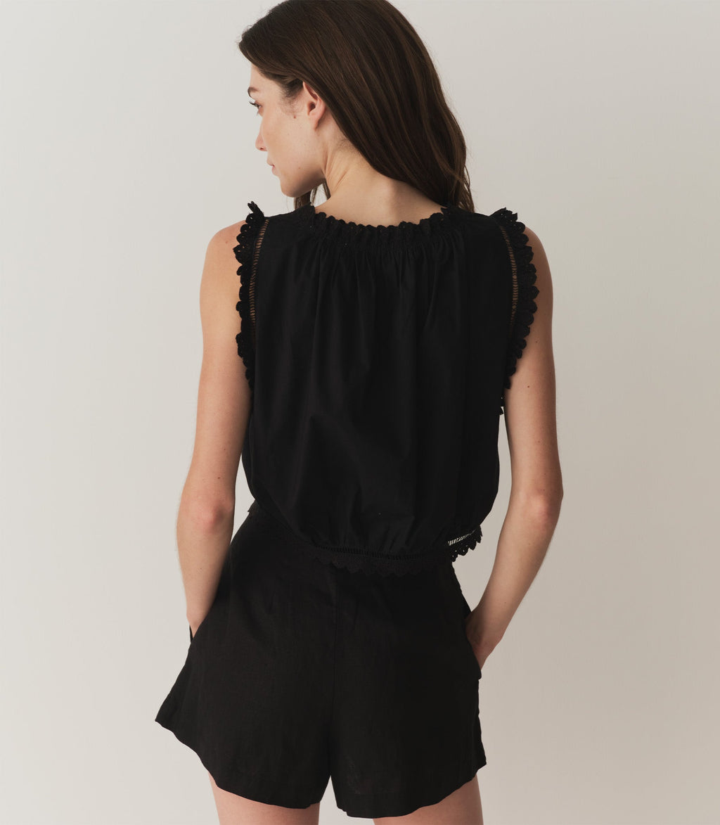 HMD -- LARUE LINEN SHORT -- BLACK