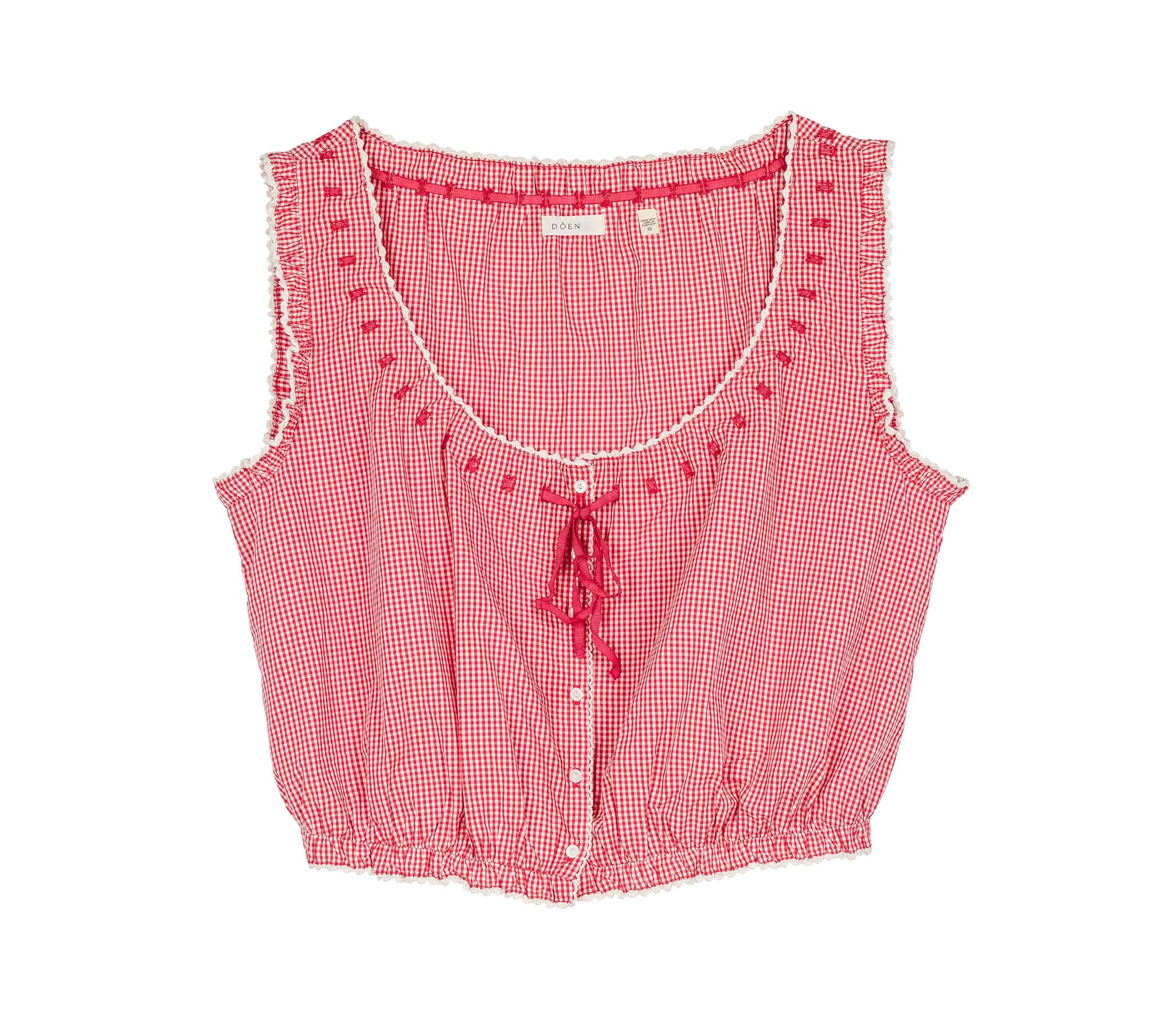 HMD -- TRAVELER TOP -- CERISE PARIS GINGHAM