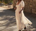 HMD -- TETRA DRESS -- CREAM CARNATION EMBROIDERY