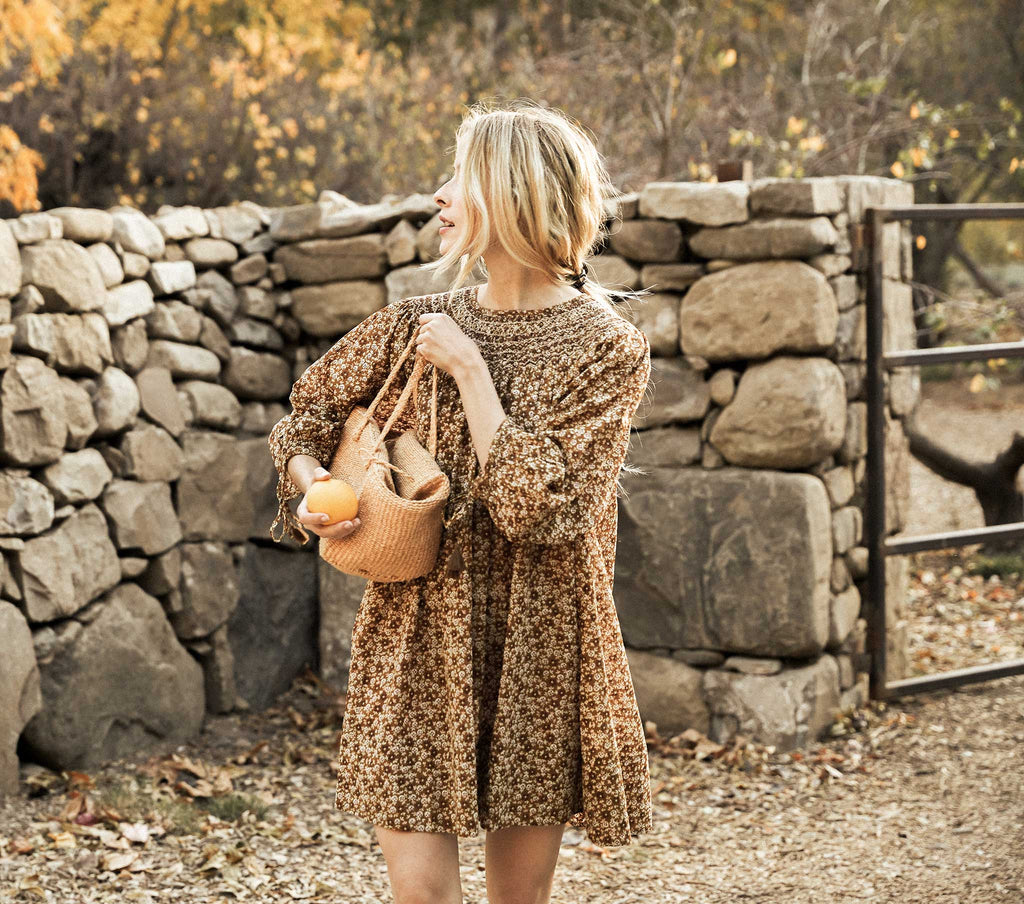 HMD -- THEDA DRESS -- GOLDEN MESA FLOR