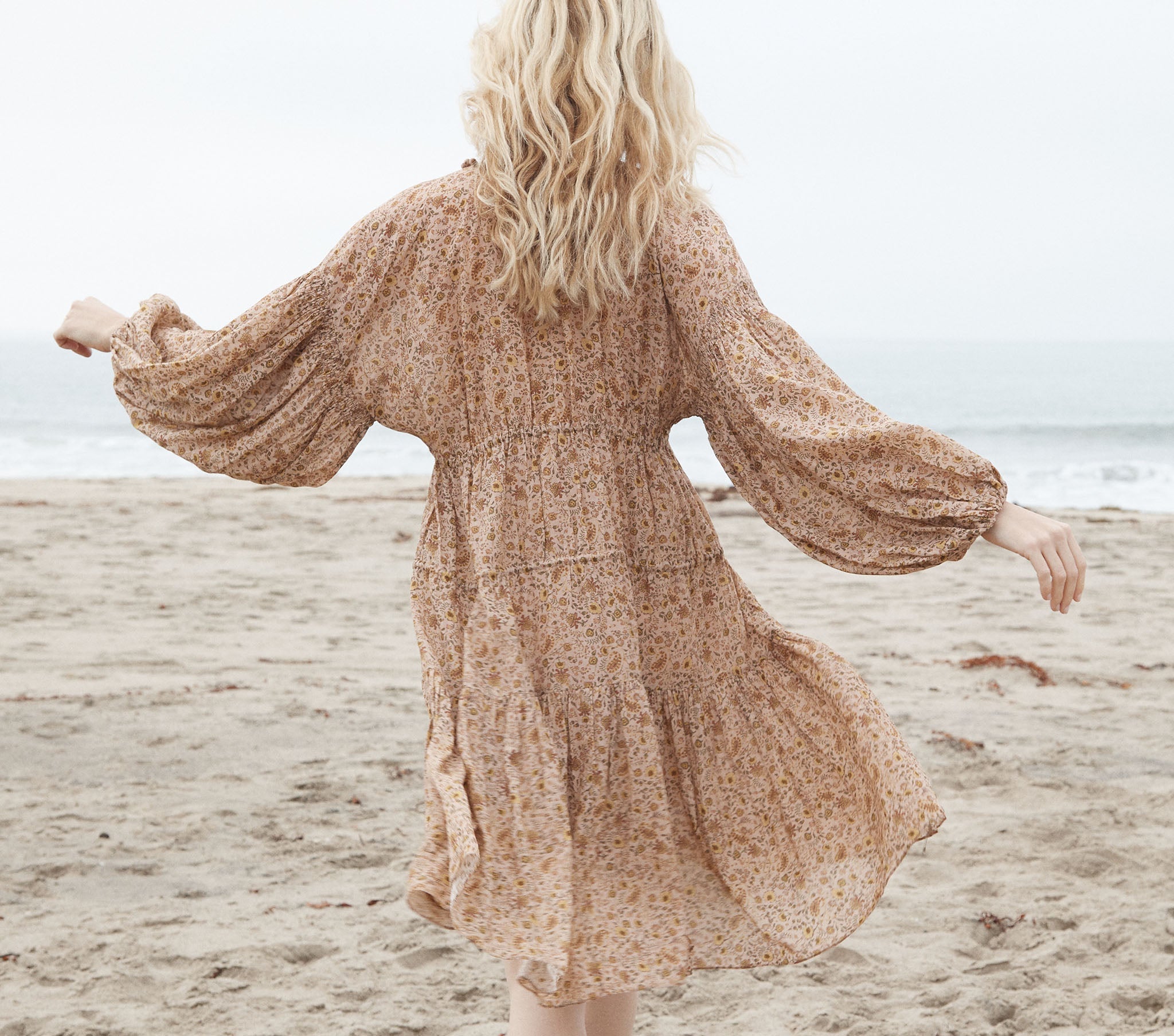 HMD -- GRASSE DRESS -- JAIPUR MUSTARD FLORAL