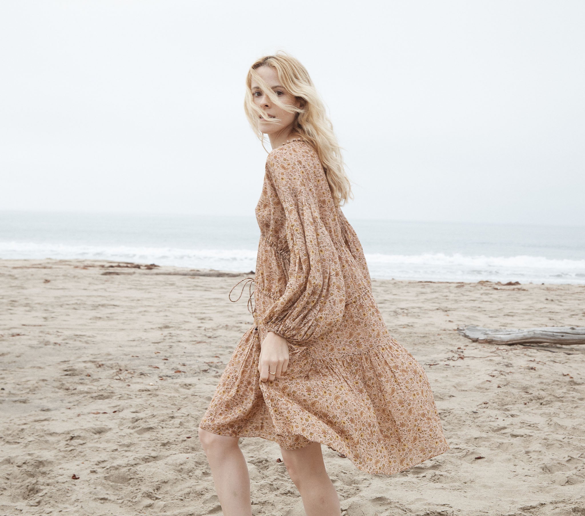 HMD -- GRASSE DRESS -- JAIPUR MUSTARD FLORAL