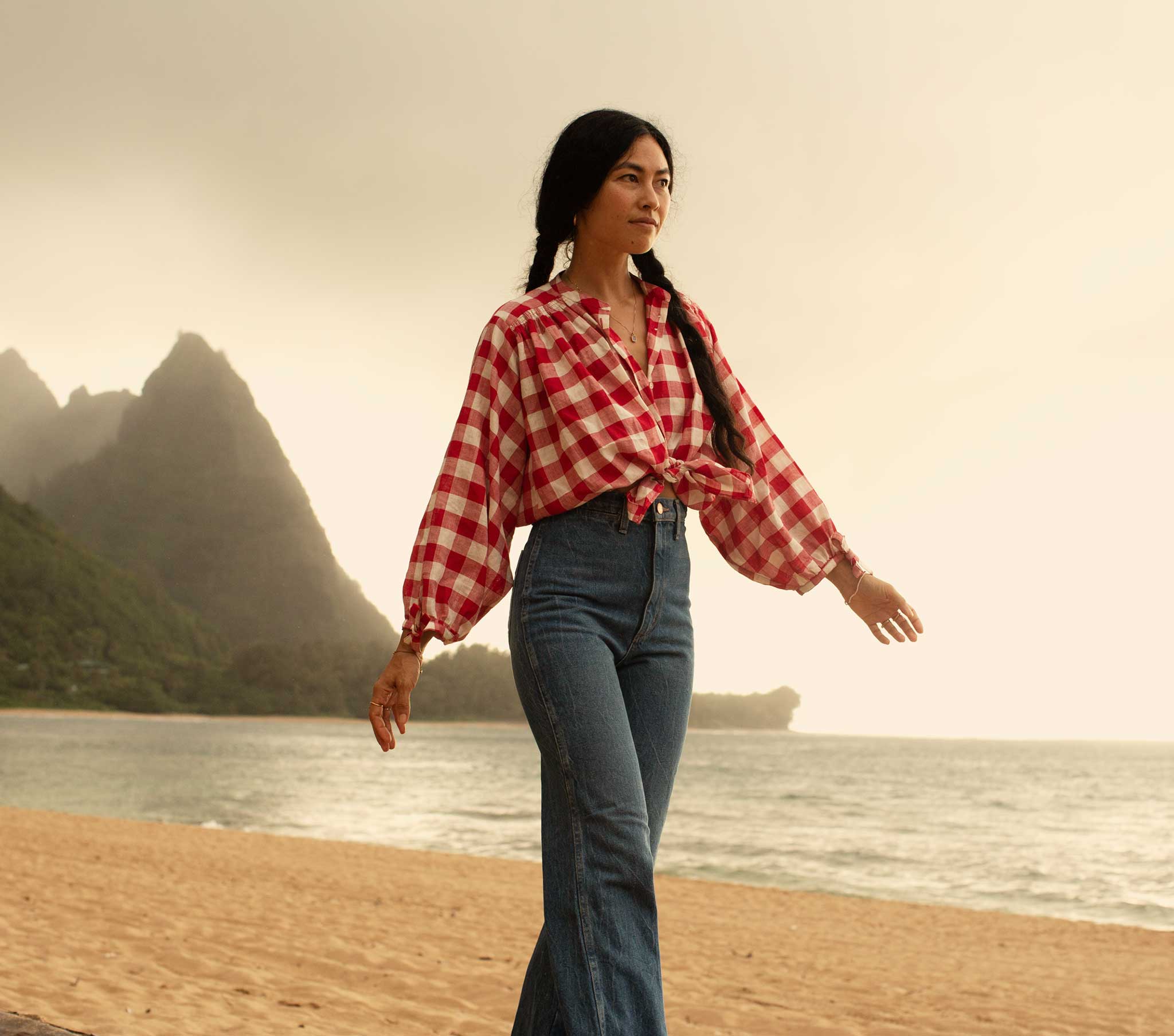 HMD -- O'KEEFFE TOP -- ST OUEN SWEET CHERRY PLAID