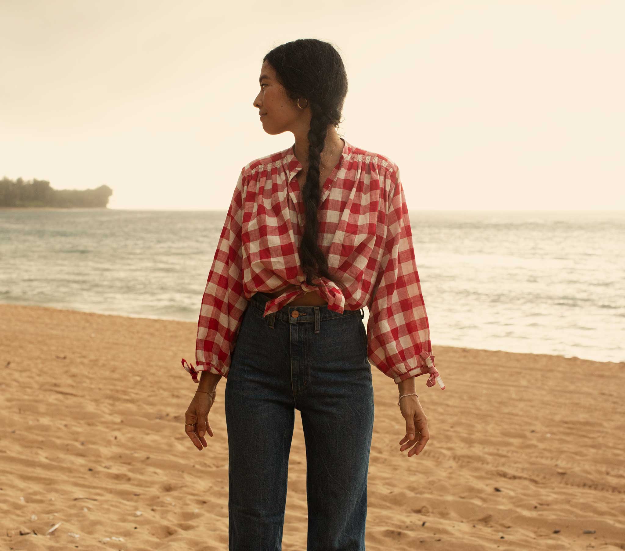 HMD -- O'KEEFFE TOP -- ST OUEN SWEET CHERRY PLAID