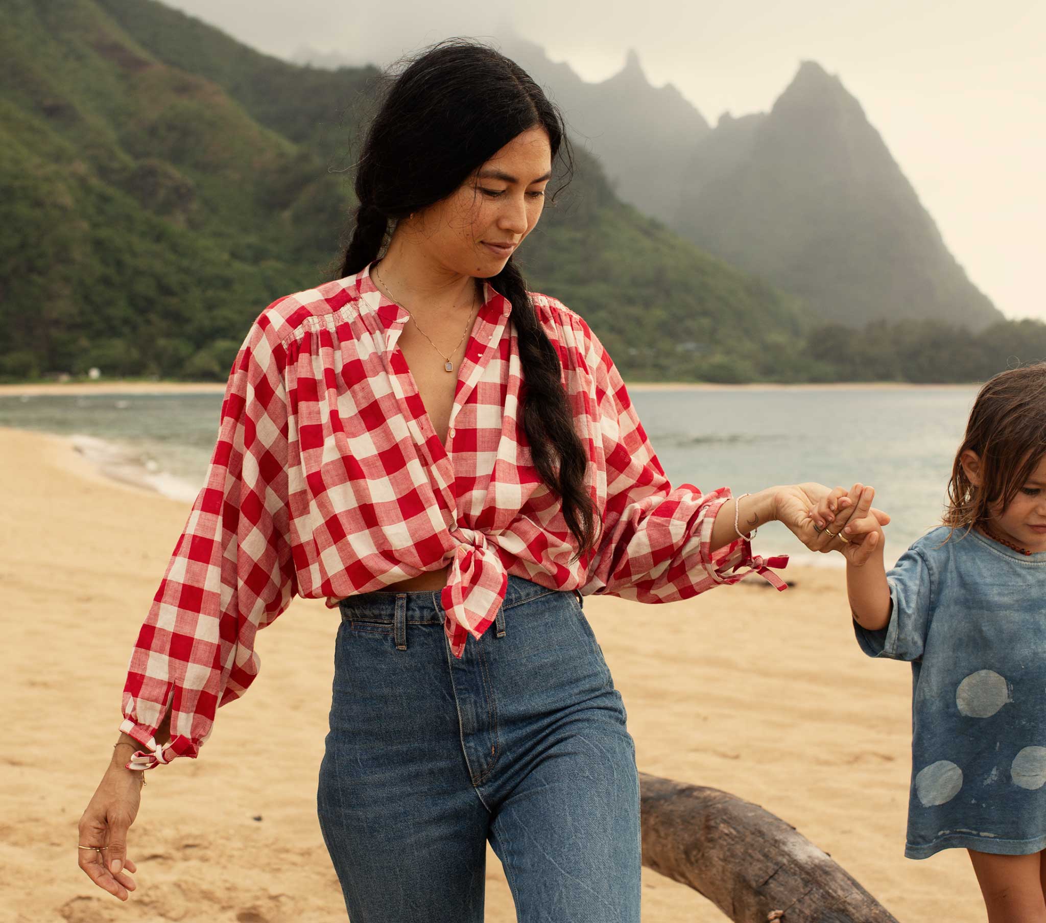 HMD -- O'KEEFFE TOP -- ST OUEN SWEET CHERRY PLAID