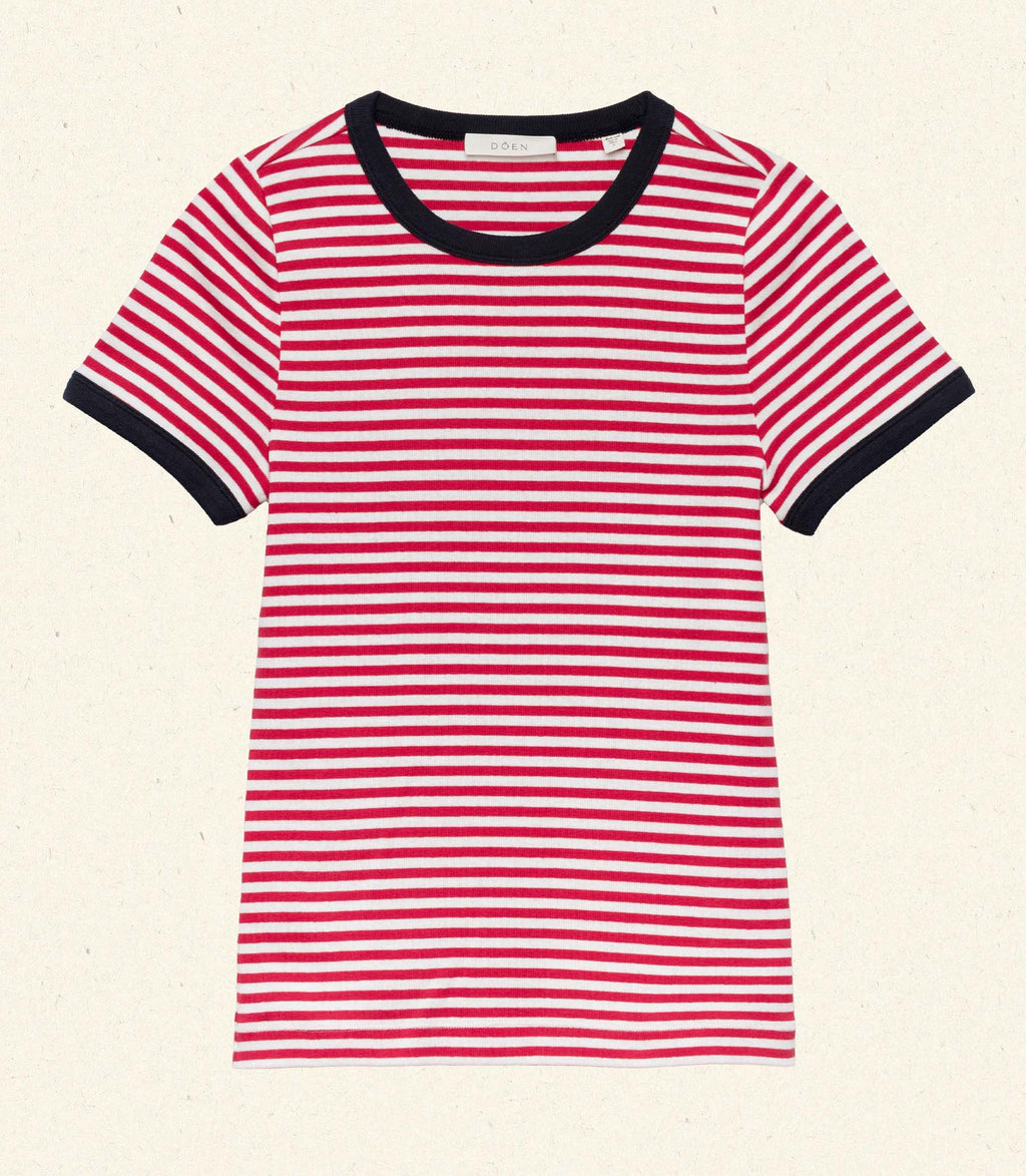 HMD -- VIVI TEE -- ROUGE NANTUCKET STRIPE