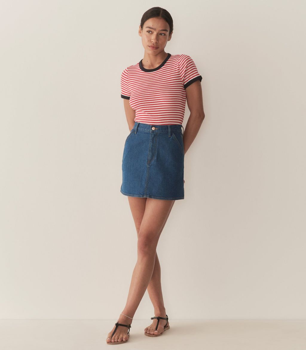 HMD -- VIVI TEE -- ROUGE NANTUCKET STRIPE