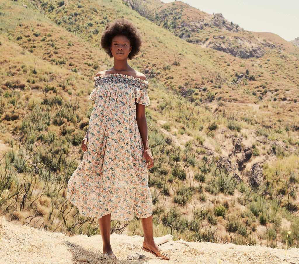 HMD -- VIOLETTA DRESS -- CREAM LADY BIRD FLORAL