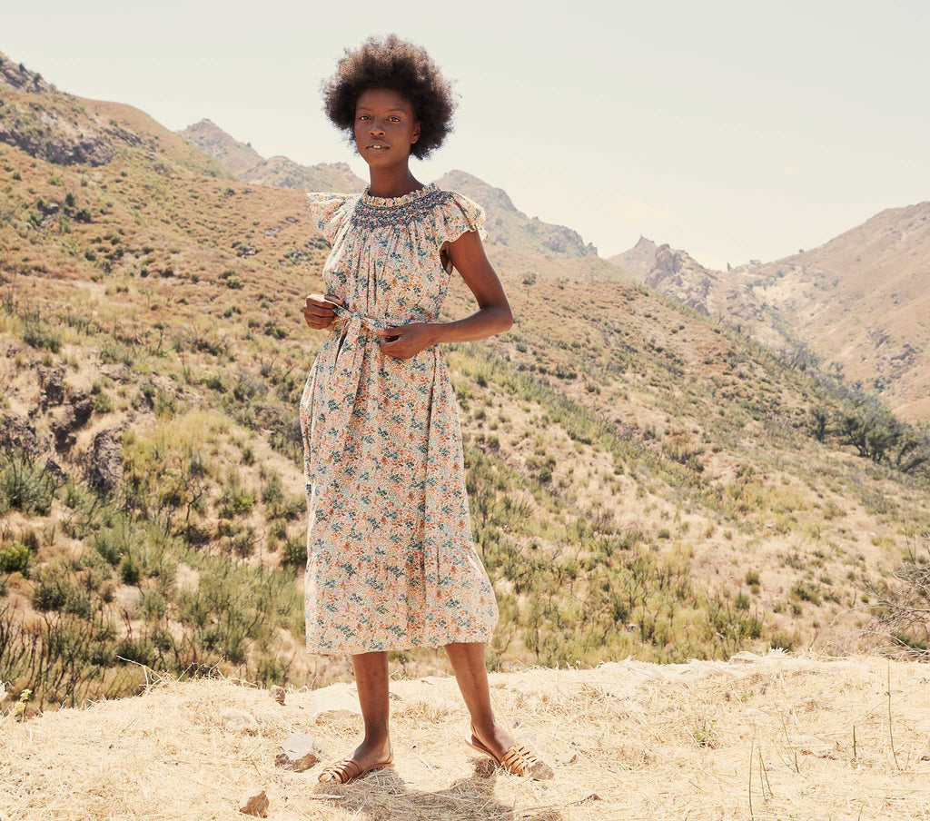 HMD -- VIOLETTA DRESS -- CREAM LADY BIRD FLORAL