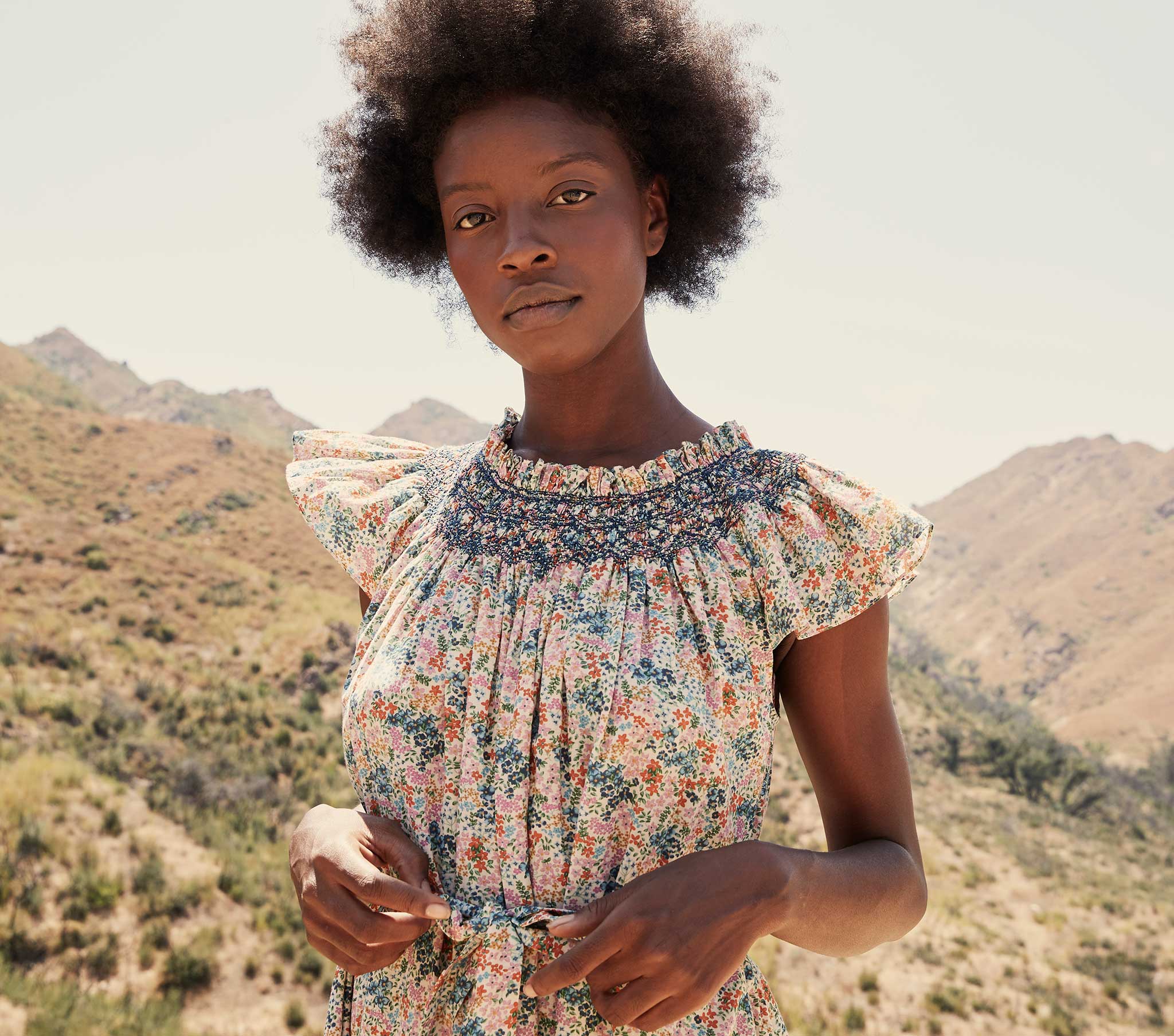 HMD -- VIOLETTA DRESS -- CREAM LADY BIRD FLORAL