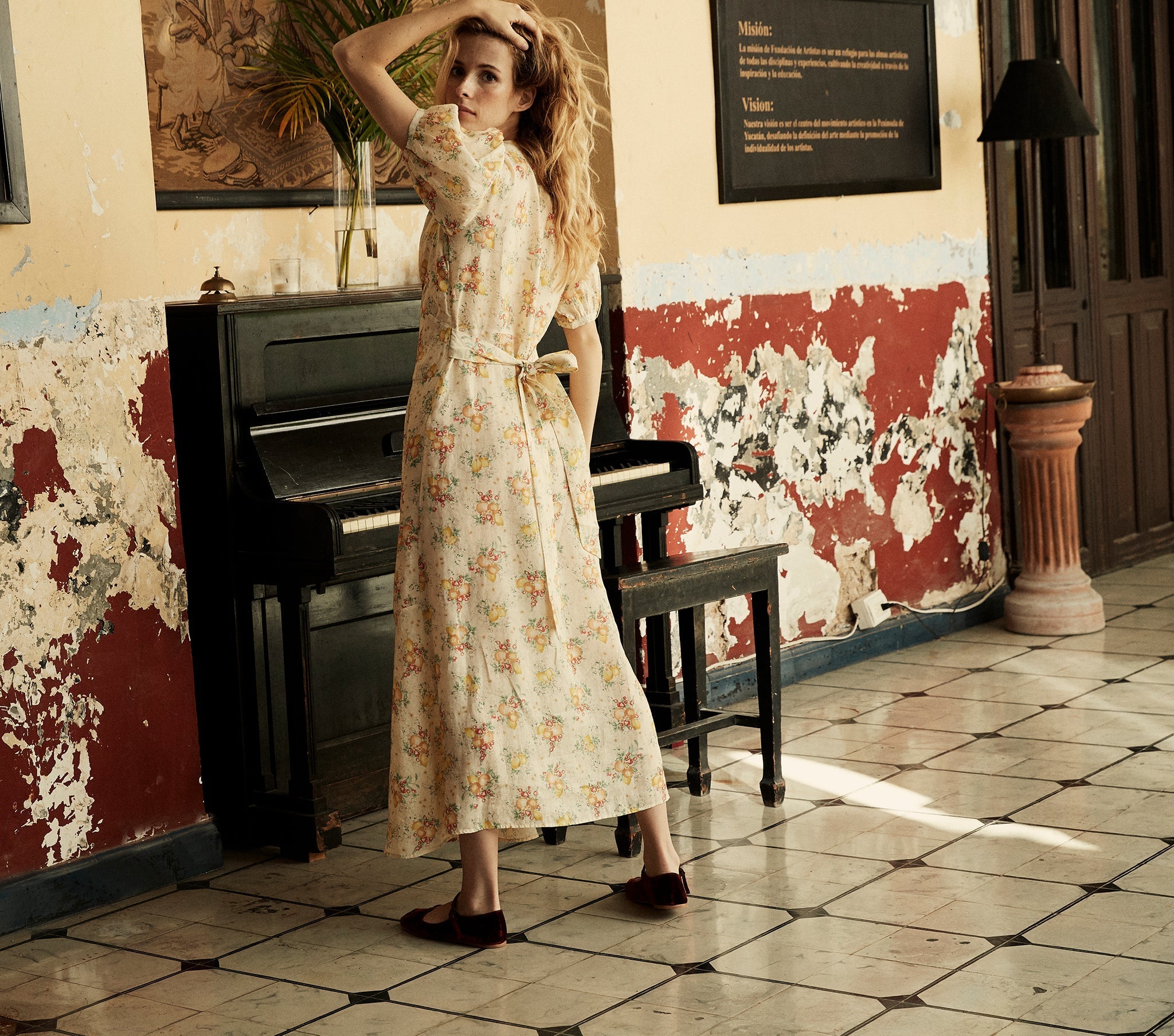 HMD -- WISTERIA DRESS -- ORCHARD BOTANICAL PRINT