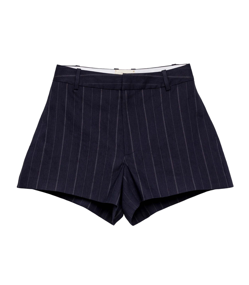 HMD -- YVAINE SHORT -- NAVY PINSTRIPE