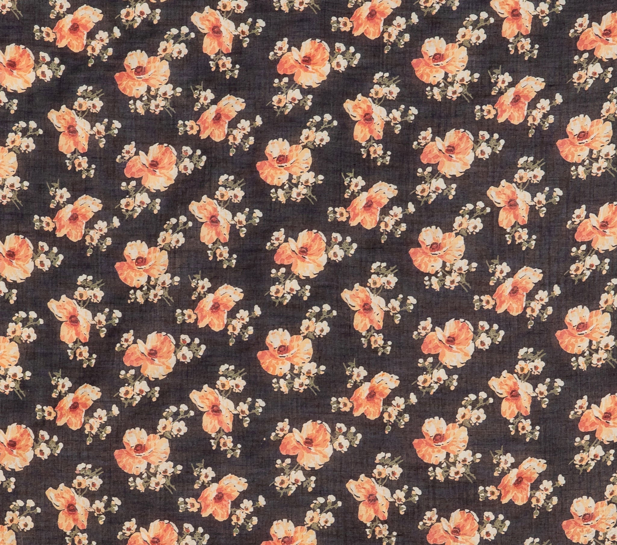 HMD -- ROSEBAY TOP -- BLACK POPPY PRINT