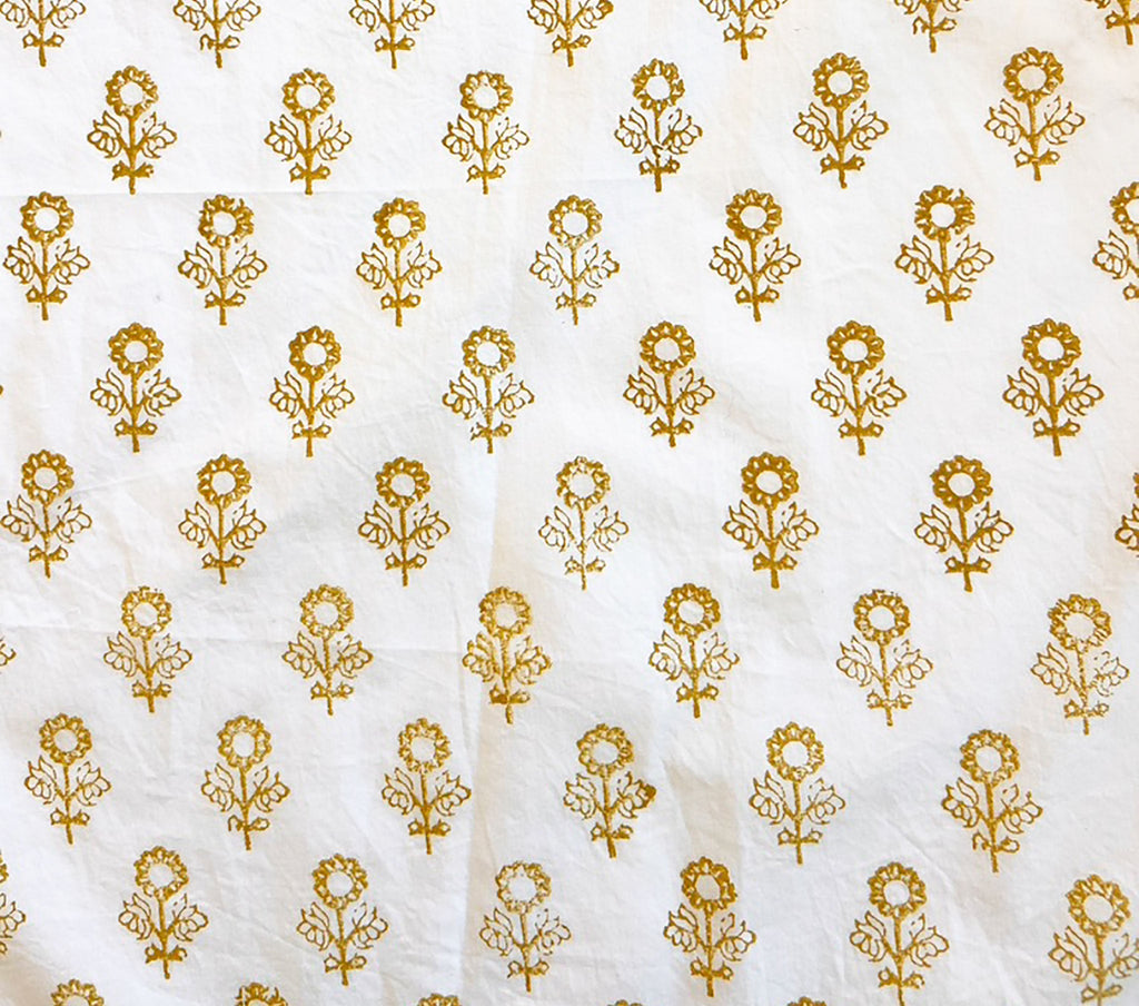 HMD -- OPAL DRESS -- CREAM SUNFLOWER BLOCK PRINT