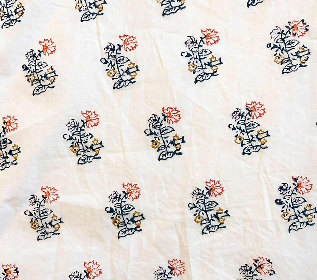 HMD -- TANGERINE TOP -- RED DAHLIA BLOCK PRINT