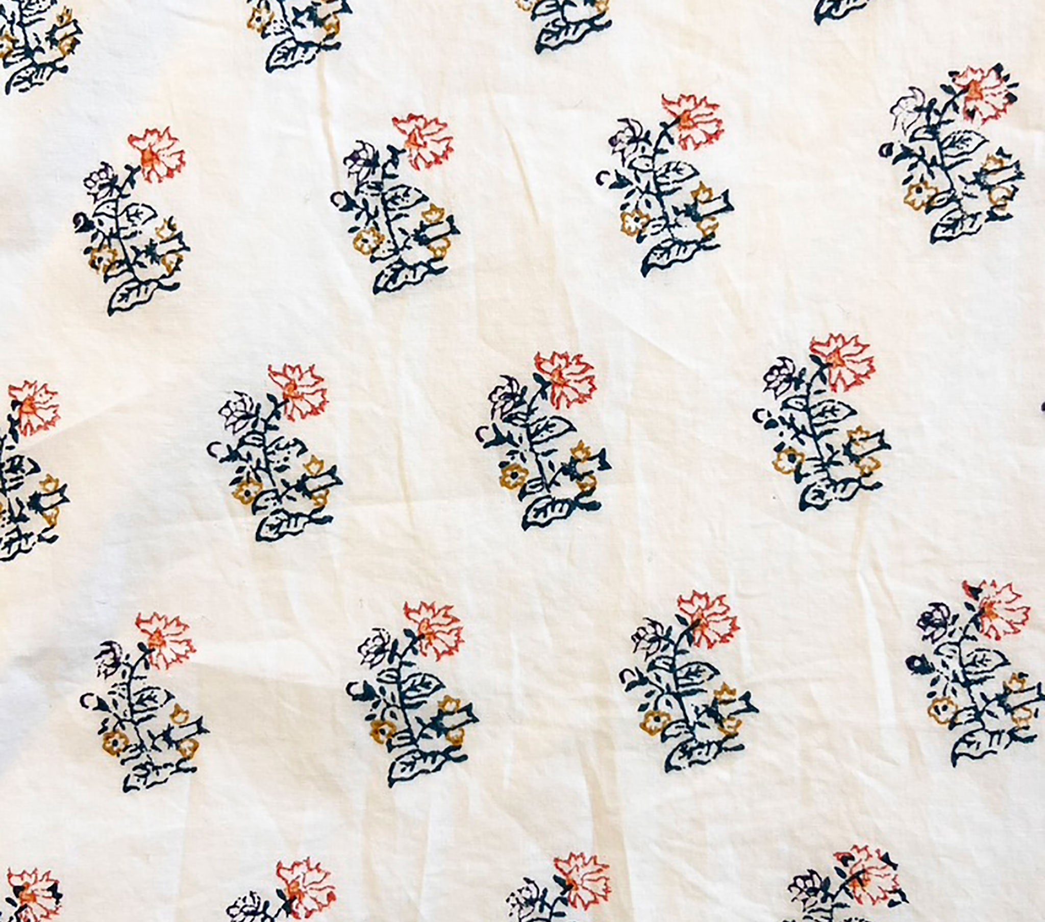HMD -- TANGERINE TOP -- RED DAHLIA BLOCK PRINT