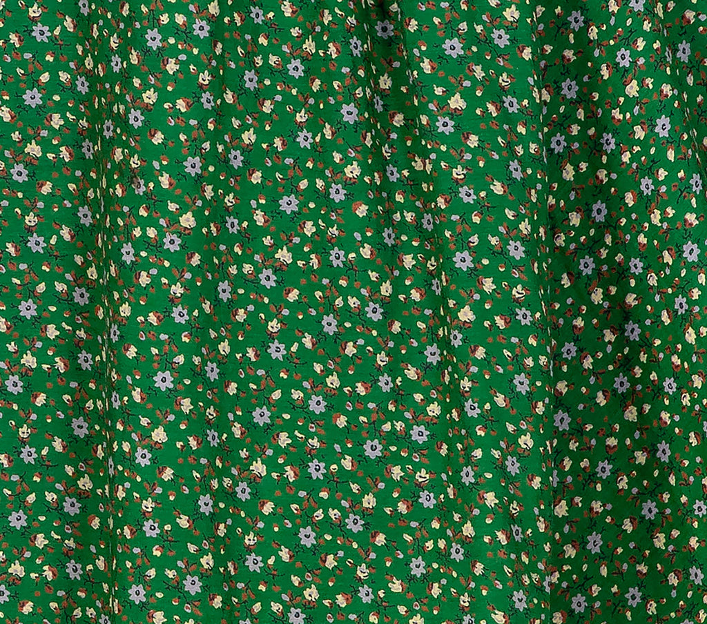 HMD -- OLIVE DRESS -- GREEN MARTHA'S GARDEN PRINT